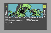 Dallas Quest, The for Commodore 64 - You see...rampaging hippos! What should I do now?!