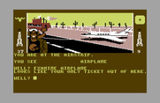 Dallas Quest, The for Commodore 64 - An airplane, this can help me get out of here!