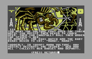 Dallas Quest, The for Commodore 64 - A giant spider!