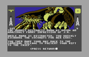 Dallas Quest, The for Commodore 64 - Steeling eggs from this vulture...