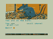 Dallas Quest, The for TRS-80 Color Computer - In the barn is a giant rat!