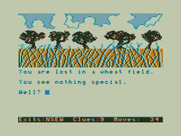 Dallas Quest, The for TRS-80 Color Computer - Lost in a wheat field.