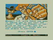 Dallas Quest, The for TRS-80 Color Computer - Leaving via the front door is a bad idea...