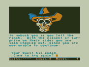 Dallas Quest, The for TRS-80 Color Computer - This is one way to die in the game...