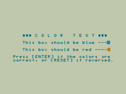 Dallas Quest, The for TRS-80 Color Computer - Color calibration screen.