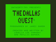 Dallas Quest, The for TRS-80 Color Computer - Loading screen.