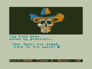 Dallas Quest, The for TRS-80 Color Computer - Death by jungle predators...