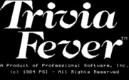 Trivia Fever for IBM PC/Compatibles - Title screen.