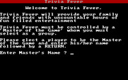 Trivia Fever for IBM PC/Compatibles - First, enter the Master's Name...