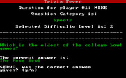 Trivia Fever for IBM PC/Compatibles - After viewing the answer, the master needs to determine if the player was correct...