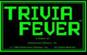 Trivia Fever for IBM PC/Compatibles - Title screen.