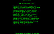 Trivia Fever for IBM PC/Compatibles - How to win...