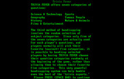 Trivia Fever for IBM PC/Compatibles - There are seven categories of questions...
