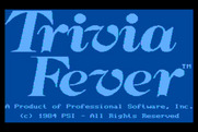 Trivia Fever for Atari 8-bit - Title screen.