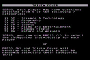 Trivia Fever for Atari 8-bit - Here's the categories...