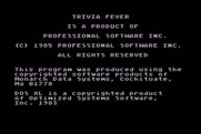Trivia Fever for Atari 8-bit - Copyright screen.
