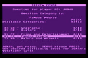 Trivia Fever for Atari 8-bit - For each question the trivia master can choose one of three difficulties.