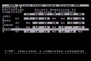 Trivia Fever for Atari 8-bit - Here's the scoreboard...