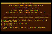 Trivia Fever for Atari 8-bit - Did the player provide a correct answer?