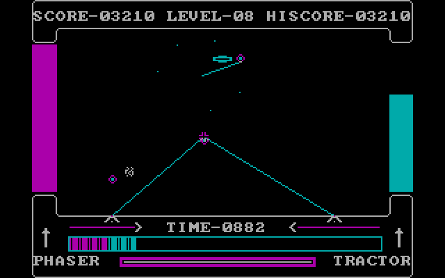 High Orbit IBM PC/Compatibles Screenshot: Aliens can destroy work already completed!