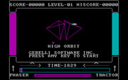 High Orbit for IBM PC/Compatibles - Title screen.