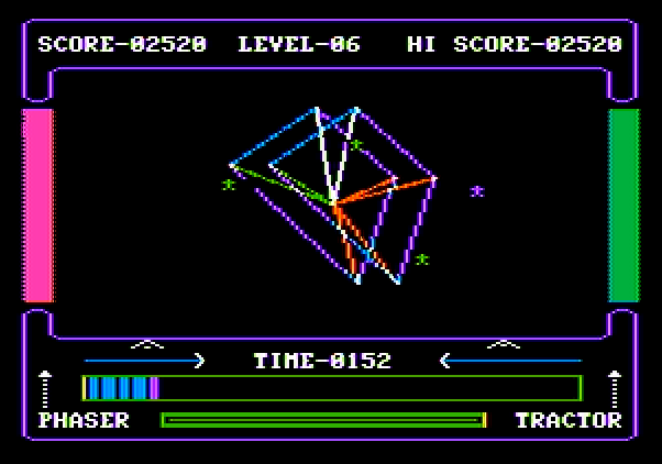 High Orbit Apple II Screenshot: The station is powered, now the rescue mission!