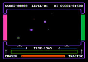 High Orbit for Apple II - Game start.