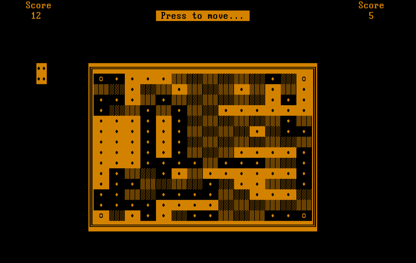 El-Ixir IBM PC/Compatibles Screenshot: Press a key or button to begin the next move...
