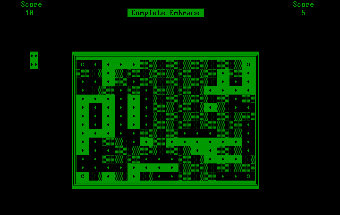 El-Ixir IBM PC/Compatibles Screenshot: A complete embrace! My opponents blocks will be changed into mine.