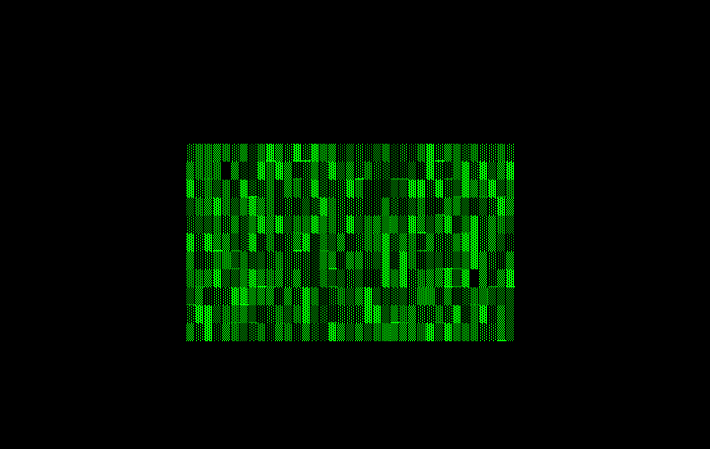 El-Ixir IBM PC/Compatibles Screenshot:  The game starts with colored blocks that disolve into the title.
