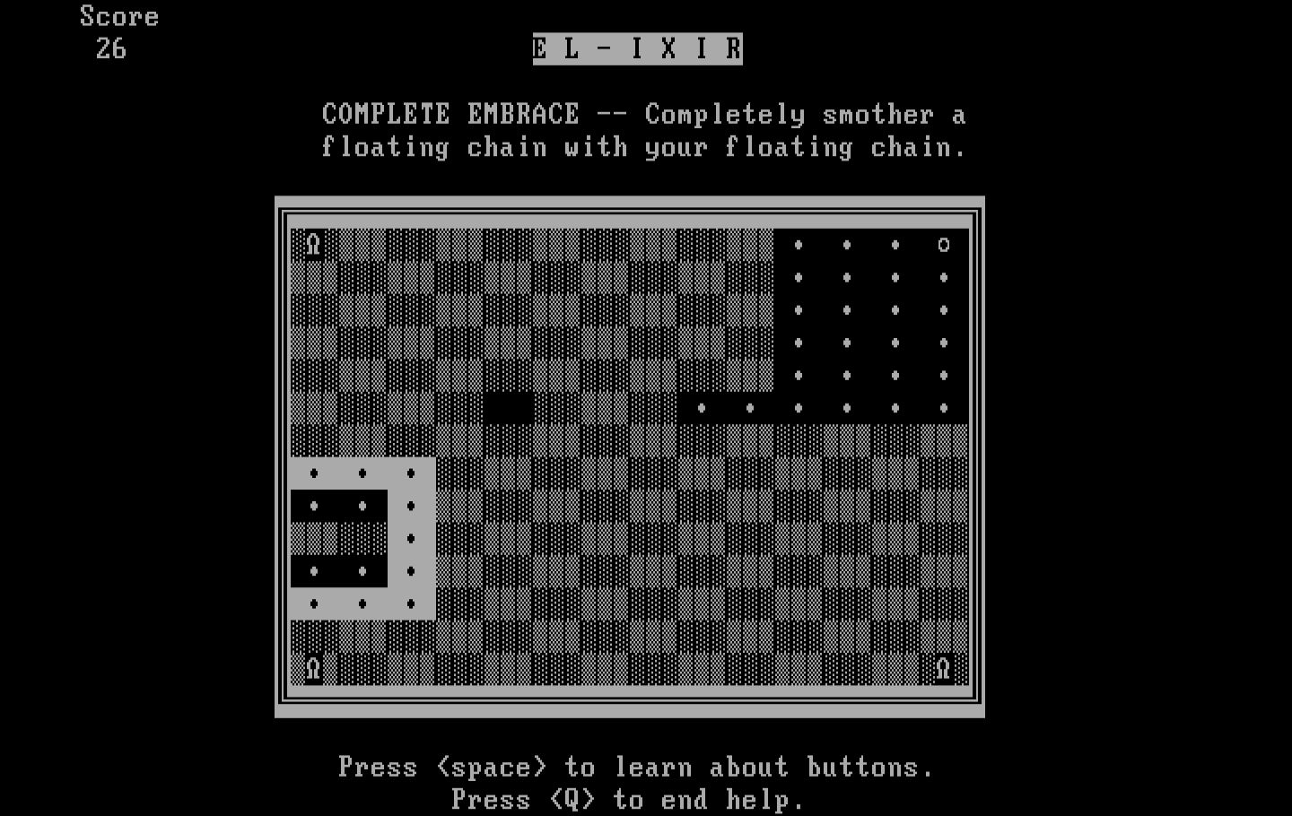 El-Ixir IBM PC/Compatibles Screenshot: Instructions continued.