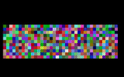 El-Ixir for IBM PC/Compatibles -  The game starts with colored blocks that disolve into the title.