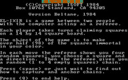El-Ixir for IBM PC/Compatibles - Game instructions.