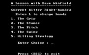 Dave Winfield's Batter Up! for IBM PC/Compatibles - First, a lesson with Dave Winfield...