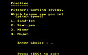 Dave Winfield's Batter Up! for IBM PC/Compatibles - Let's practice some batting...