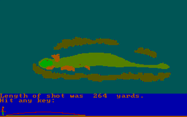 Golf's Best: Pinehurst - World's Premier Golf Course IBM PC/Compatibles Screenshot: My first shot was 264 yards...