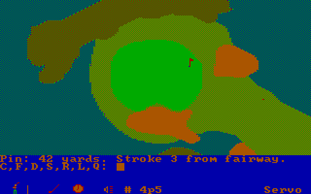 Golf's Best: Pinehurst - World's Premier Golf Course IBM PC/Compatibles Screenshot: A short shot to the green...