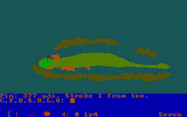Golf's Best: Pinehurst - World's Premier Golf Course IBM PC/Compatibles Screenshot: Off to the first hole...