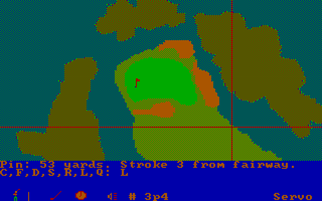 Golf's Best: Pinehurst - World's Premier Golf Course IBM PC/Compatibles Screenshot: Use the location command to help see where you are...