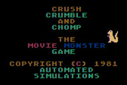 Crush, Crumble and Chomp! for Atari 8-bit - Title screen.