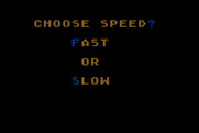 Crush, Crumble and Chomp! for Atari 8-bit - Choose a game speed.