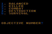 Crush, Crumble and Chomp! for Atari 8-bit - Select an objective.