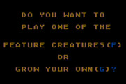 Crush, Crumble and Chomp! for Atari 8-bit - Do you want to play as a featured creature? Or make your own?