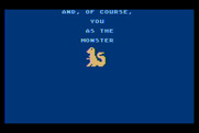 Crush, Crumble and Chomp! for Atari 8-bit - Introducing you as the monster!