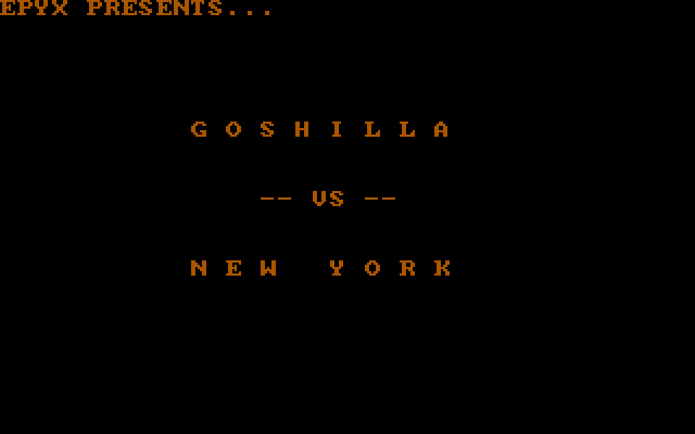 Crush, Crumble and Chomp! IBM PC/Compatibles Screenshot: First up, it's Goshilla vs. New York.
