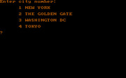 Crush, Crumble and Chomp! for IBM PC/Compatibles - Select a city to destroy!