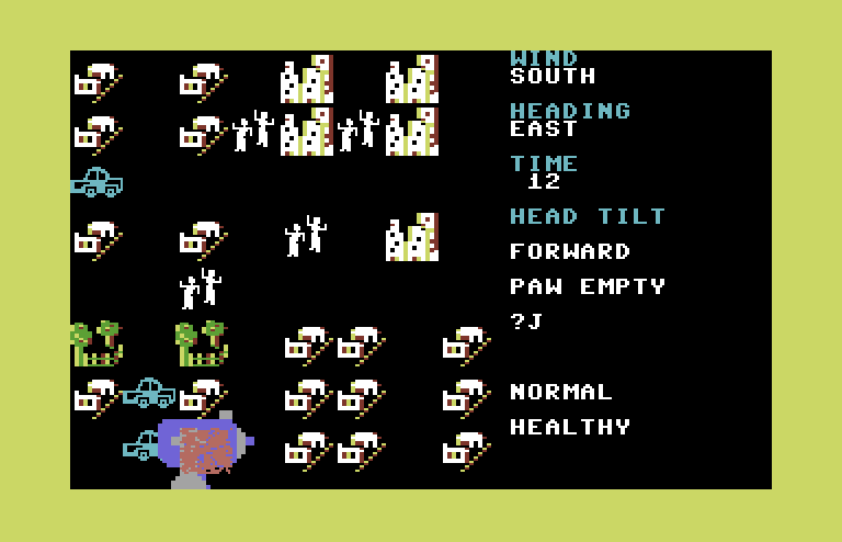 Crush, Crumble and Chomp! Commodore 64 Screenshot: I'm being attacked!