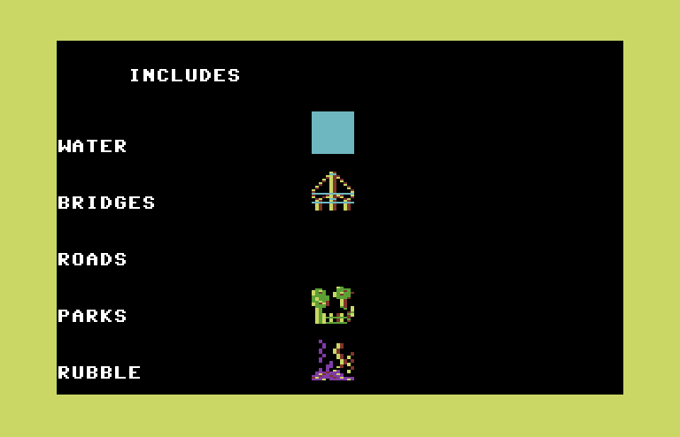 Crush, Crumble and Chomp! Commodore 64 Screenshot: Also includes...