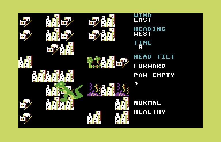 Crush, Crumble and Chomp! Commodore 64 Screenshot: Destroying the city...