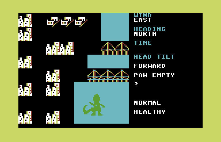 Crush, Crumble and Chomp! Commodore 64 Screenshot: The game begins!